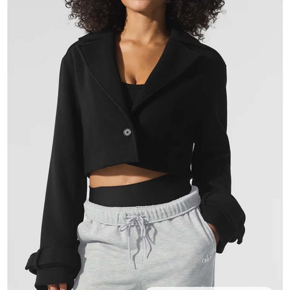 Alo 100% Wool Cropped Trench